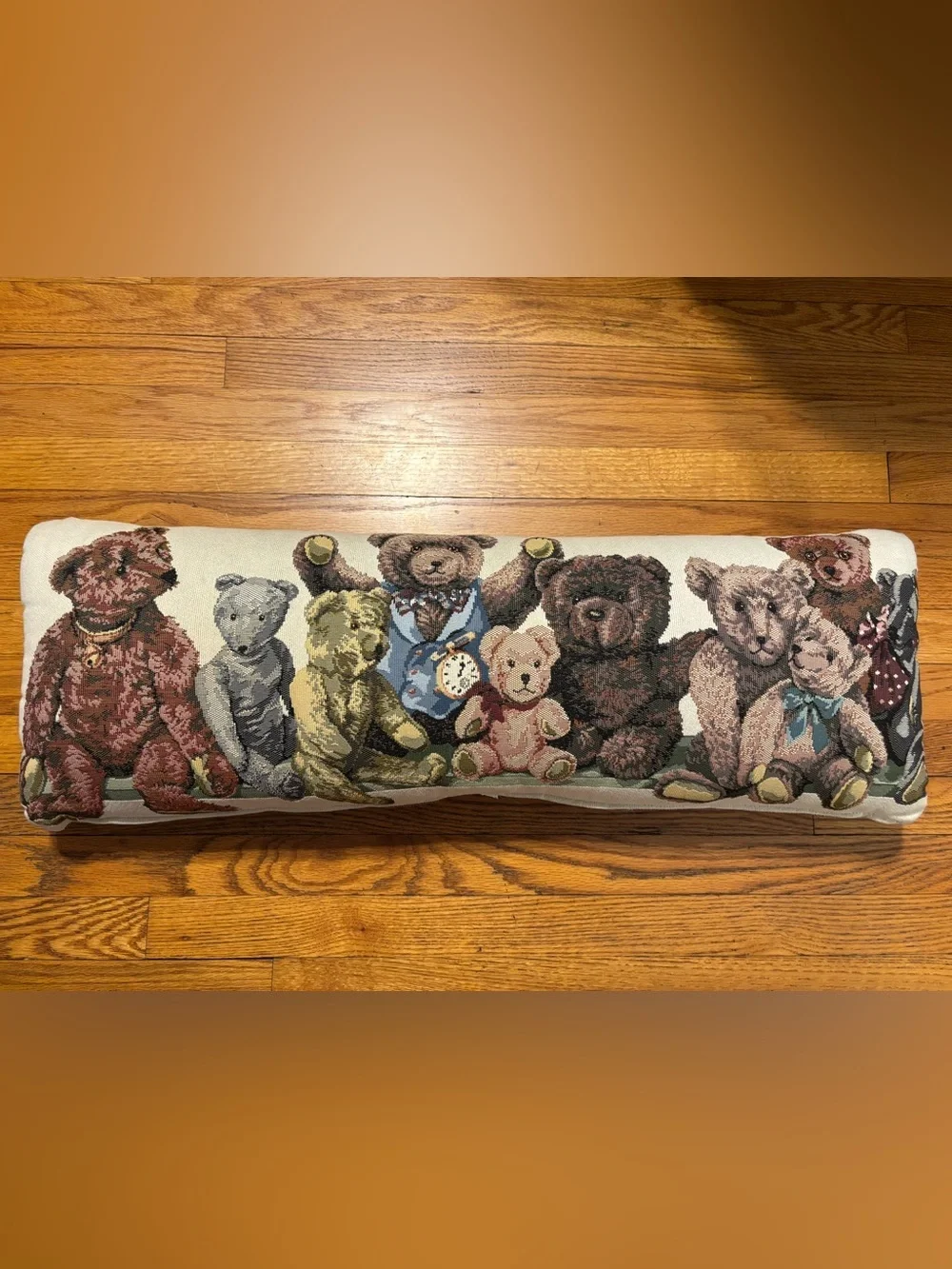 Teddy Bear Tapestry Lumbar Pillow